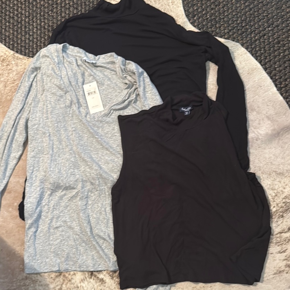 3 Splendid Soft Ribbed T-Shirts